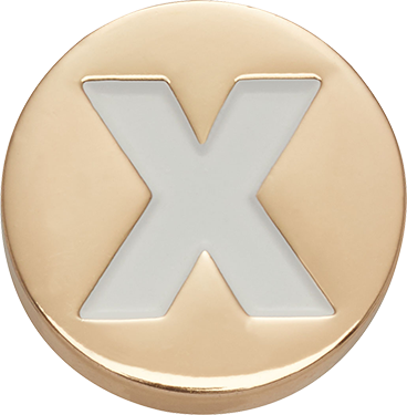 JIBBITZ Gold Letter X