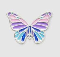 JIBBITZ MULTI PURPLE BUTTERFLY