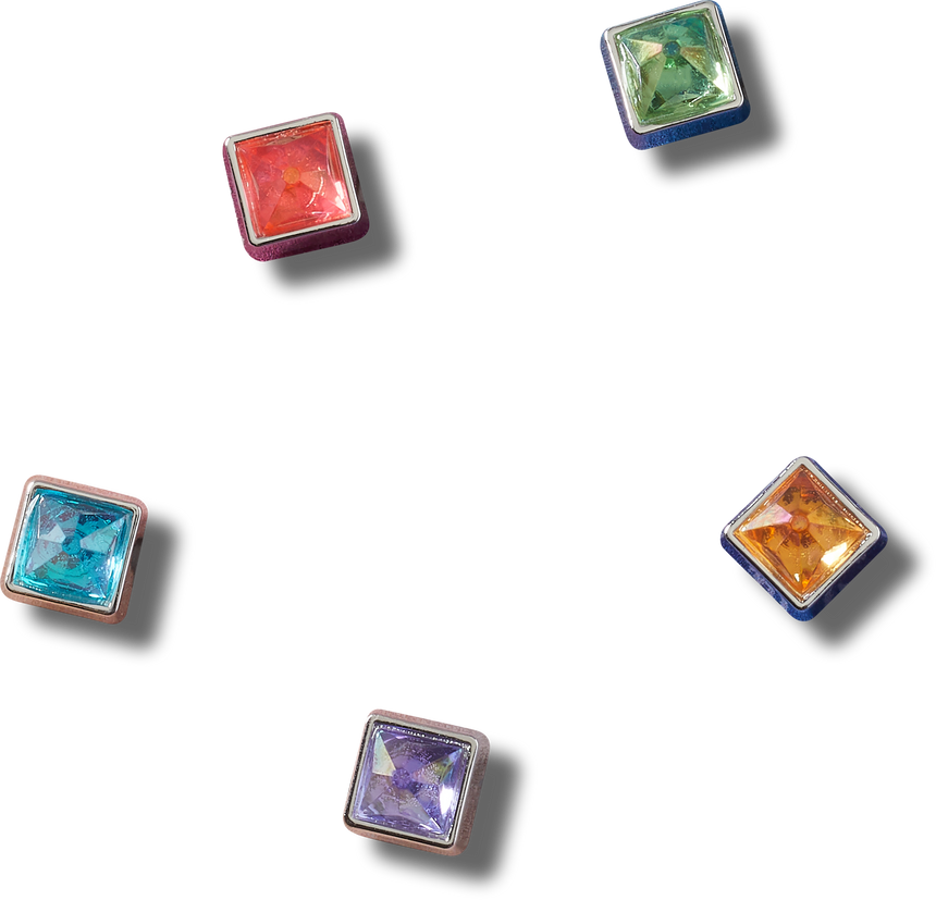 JIBBITZ TRIANGLE GEM 5 PACK