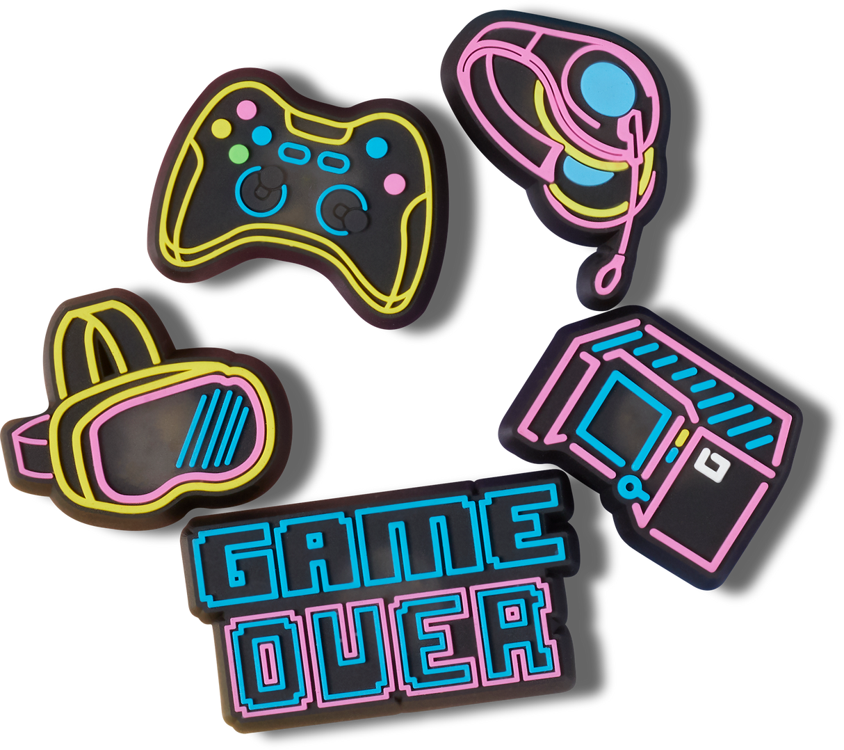 JIBBITZ LIGHTS UP NEON GAMER 5 PACK