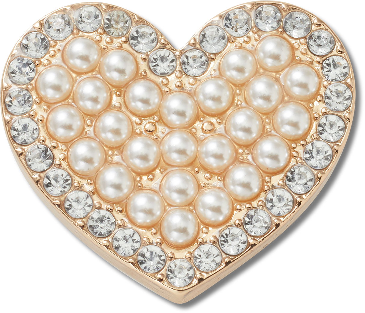JIBBITZ PEARL CLUSTER HEART