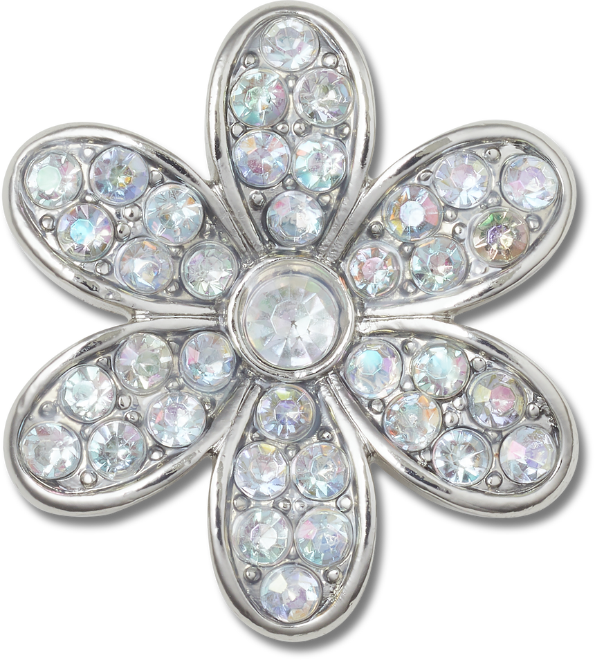 JIBBITZ SILVER MNCHRM DAISY 1