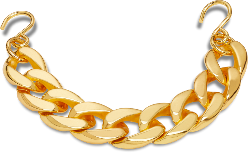 JIBBITZ Charm Gold Cuban Strap Chain