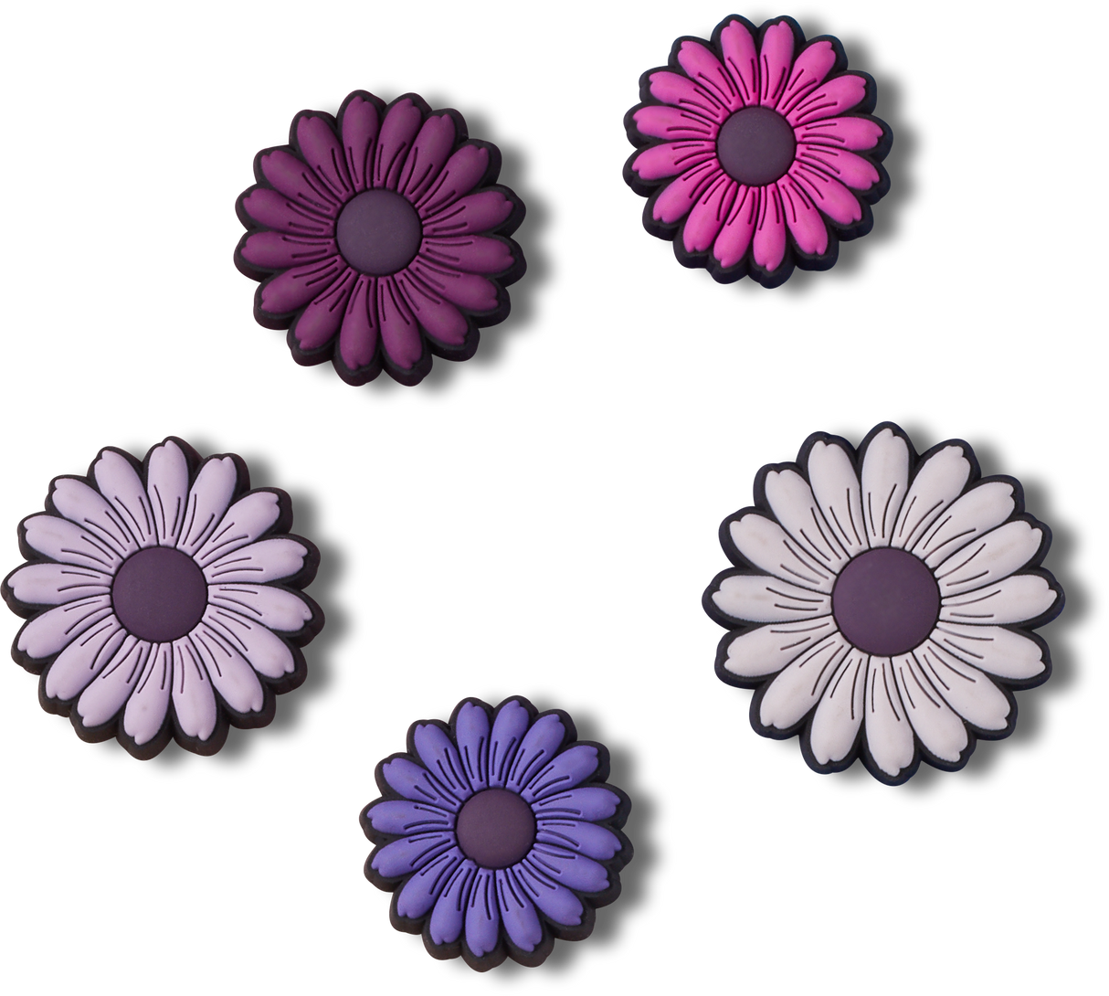 JIBBITZ MIXED PURPLE FLORALS 5 PACK