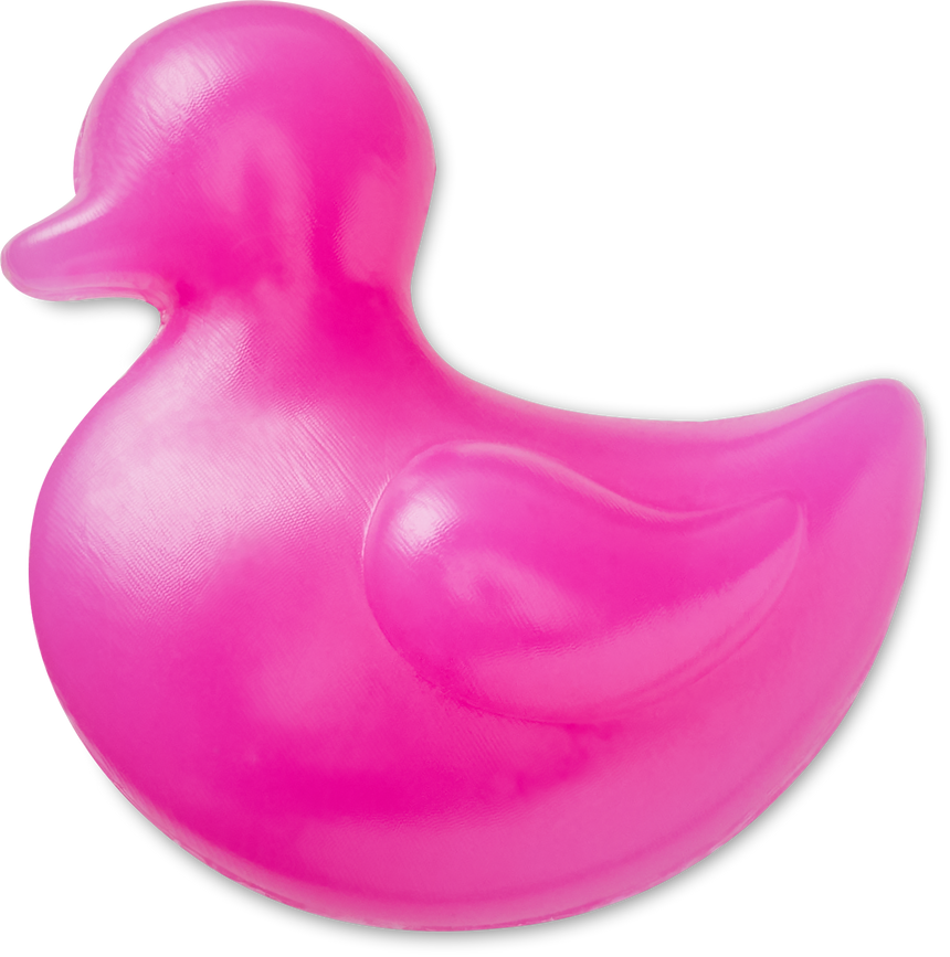 JIBBITZ Pink Duck Stuffed Squeeze Pendant