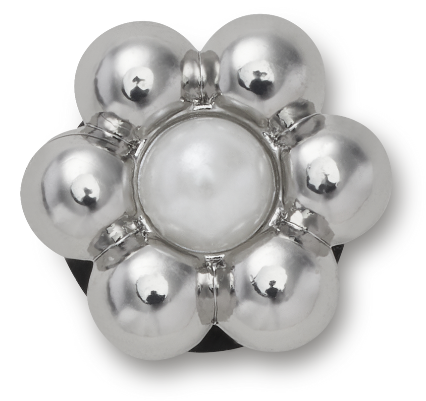 JIBBITZ Silver and Pearl Tiny Floral