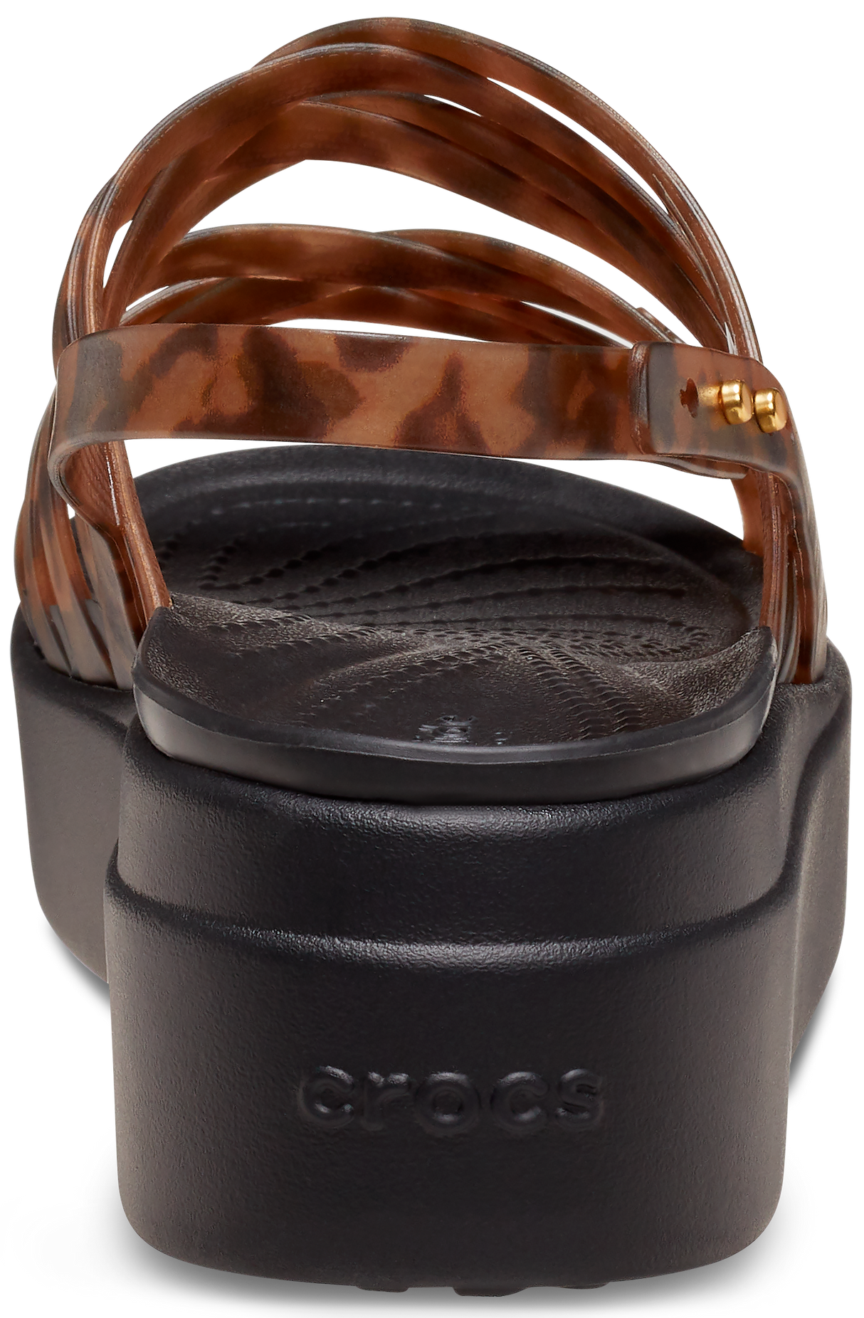 WOMEN CROCS BROOKLYN TORTOISE STRAPPY LOW WEDGE