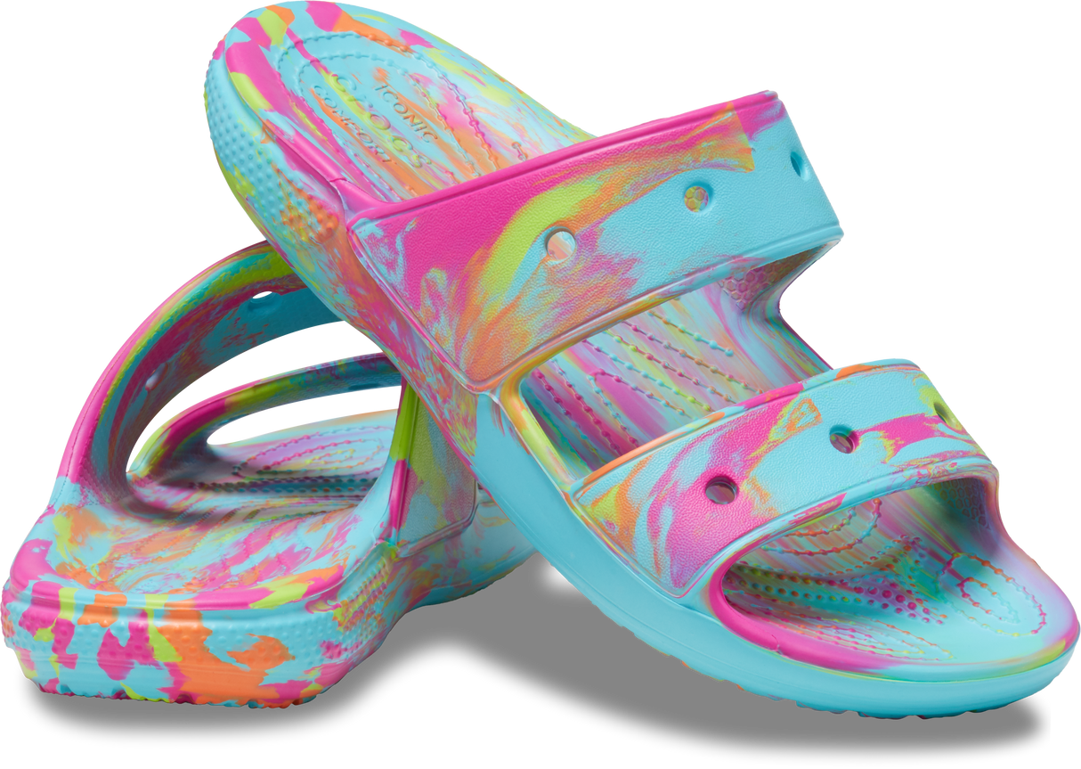UNISEX CROCS MARBLED CLASSIC SANDALS