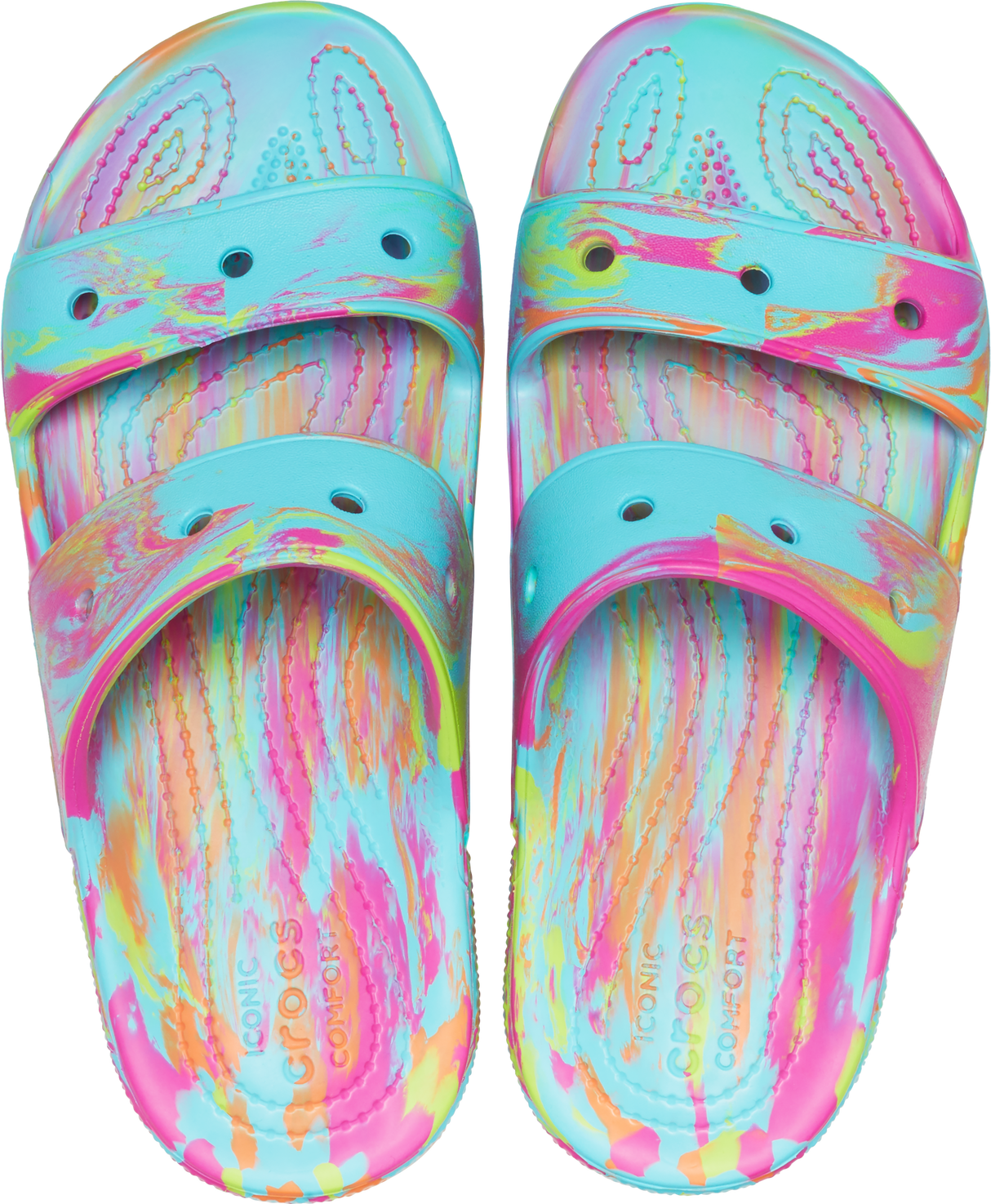 UNISEX CROCS MARBLED CLASSIC SANDALS