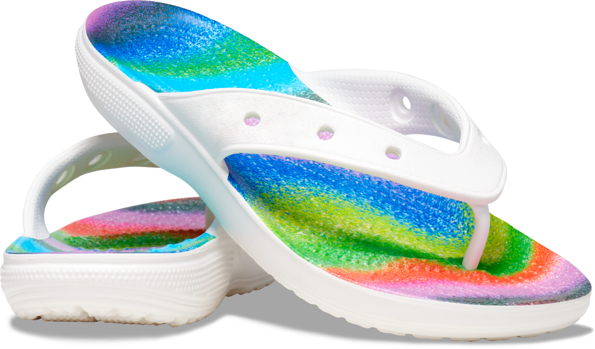 UNISEX CLASSIC CROCS SPRAY DYE FLIP