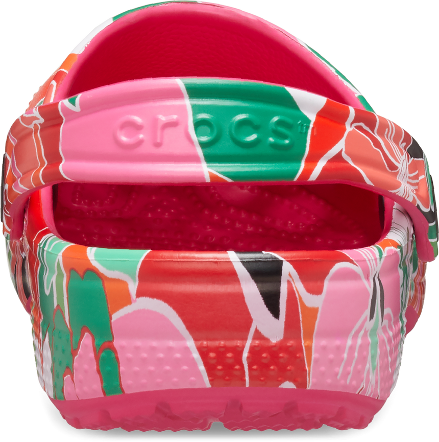 KIDS Classic Woodcut Floral Clog