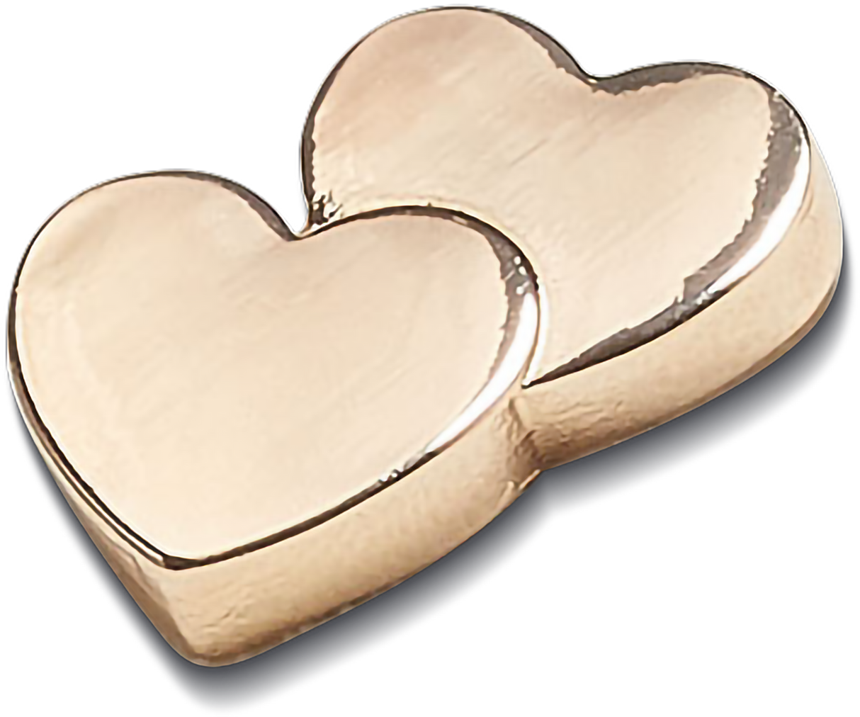 JIBBITZ GOLD DOUBLE HEART