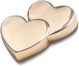JIBBITZ GOLD DOUBLE HEART