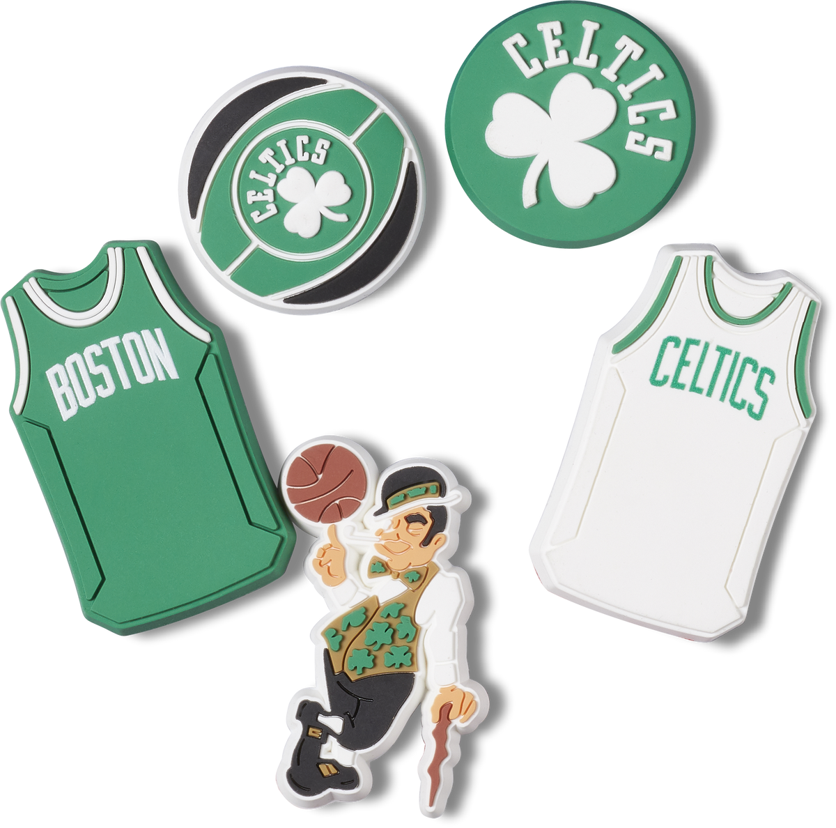 Jibbitz Nba Boston Celtics 5 Pack | Crocs | Footwear Jibbitz Nba Boston Celtics 5 Pack | Crocs | Footwear