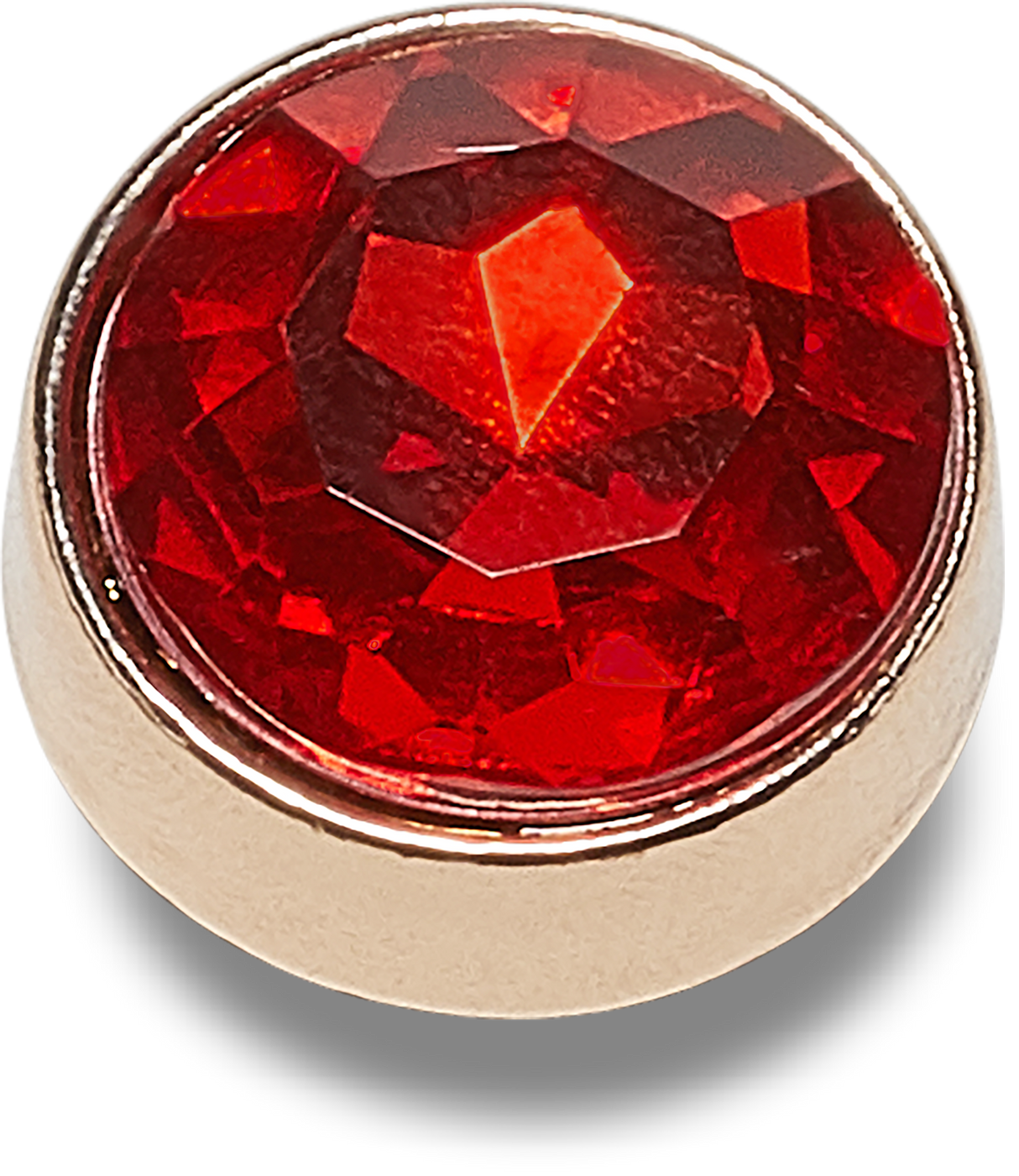 JIBBITZ Dark Pink Circle Gem