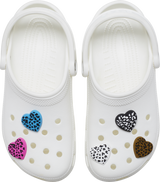 JIBBITZ LEOPARD ANIMAL PRINT HEART 5 PACK