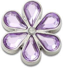 JIBBITZ PURPLE BLINGED OUT DAISY