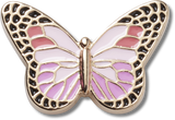 JIBBITZ Pink Elev Clrful Butterfly