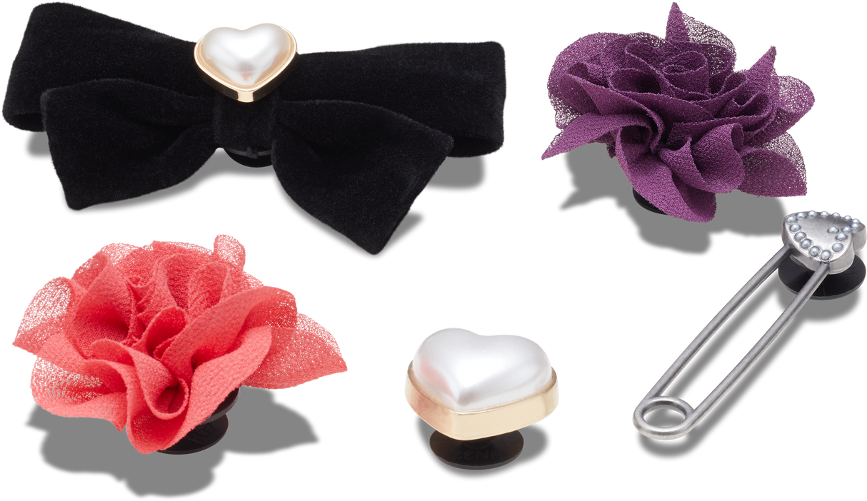 JIBBITZ FLORAL AND PEARL 5 PACK