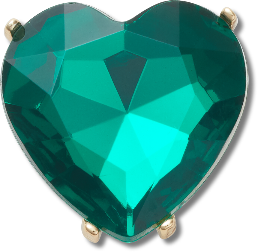 JIBBITZ EMERALD HEART GEM
