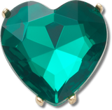 JIBBITZ EMERALD HEART GEM