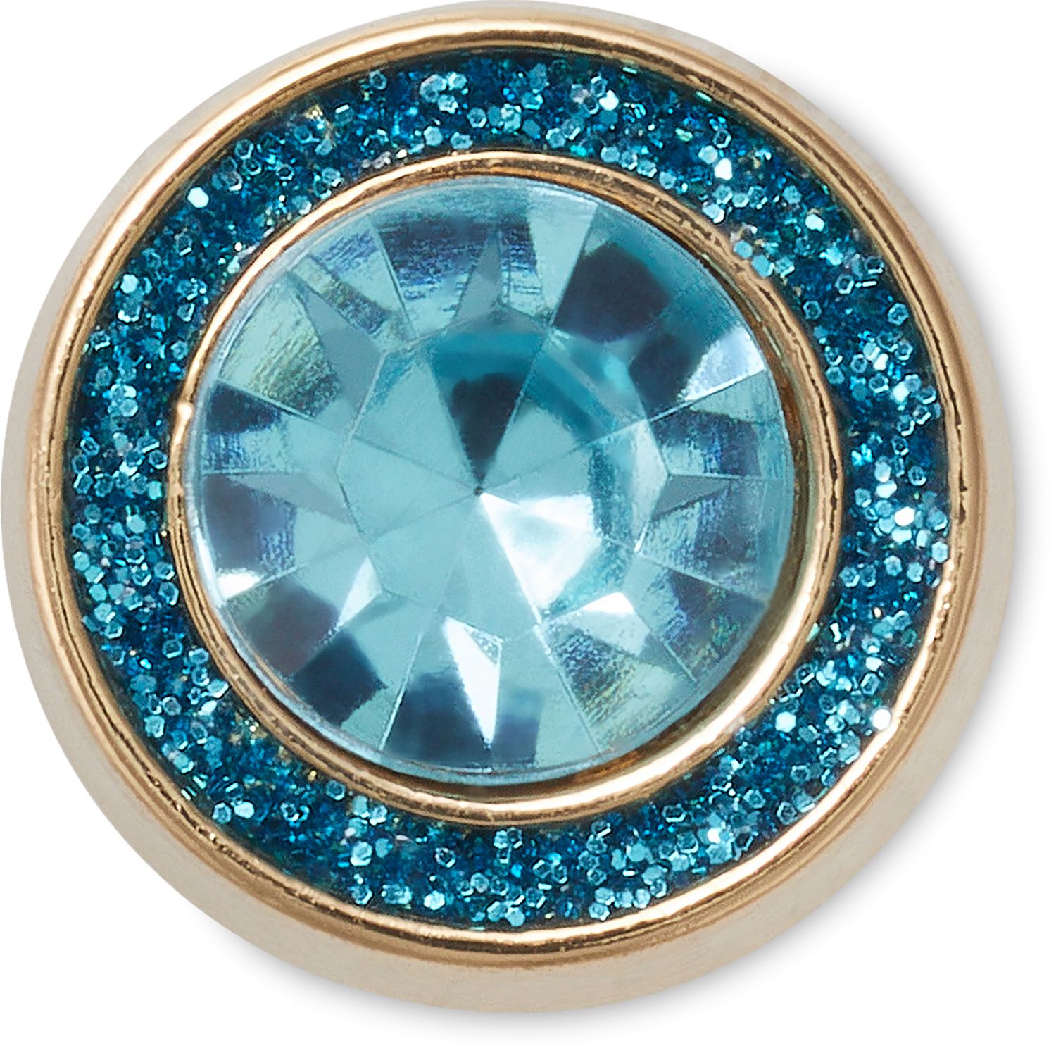 Jibbitz Circle Blue Gem | Crocs | Footwear Jibbitz Circle Blue Gem | Crocs | Footwear