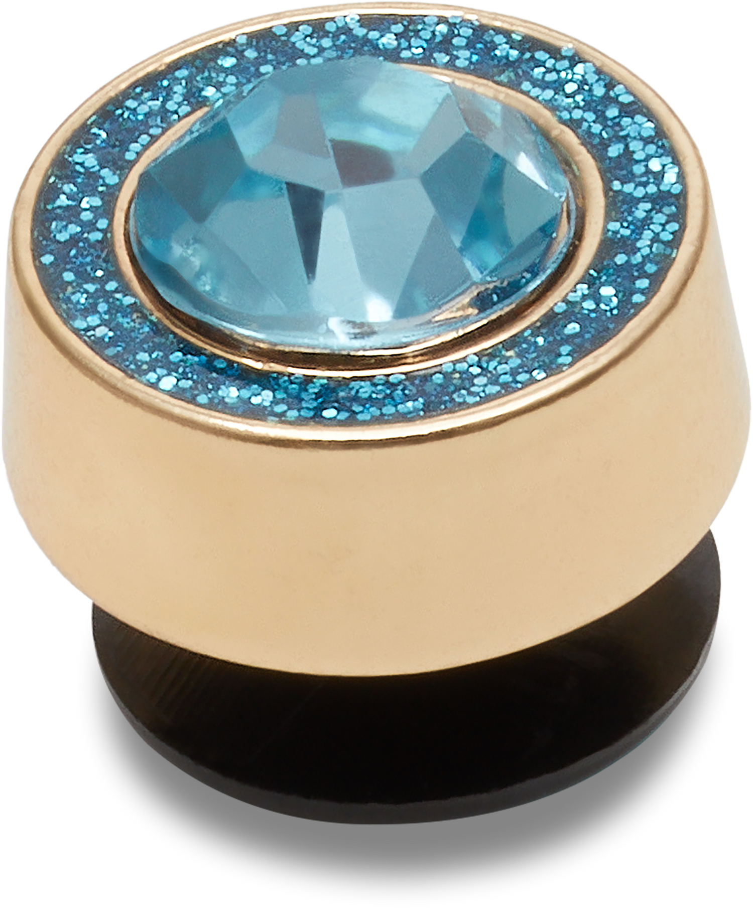 Jibbitz Circle Blue Gem | Crocs | Footwear Jibbitz Circle Blue Gem | Crocs | Footwear
