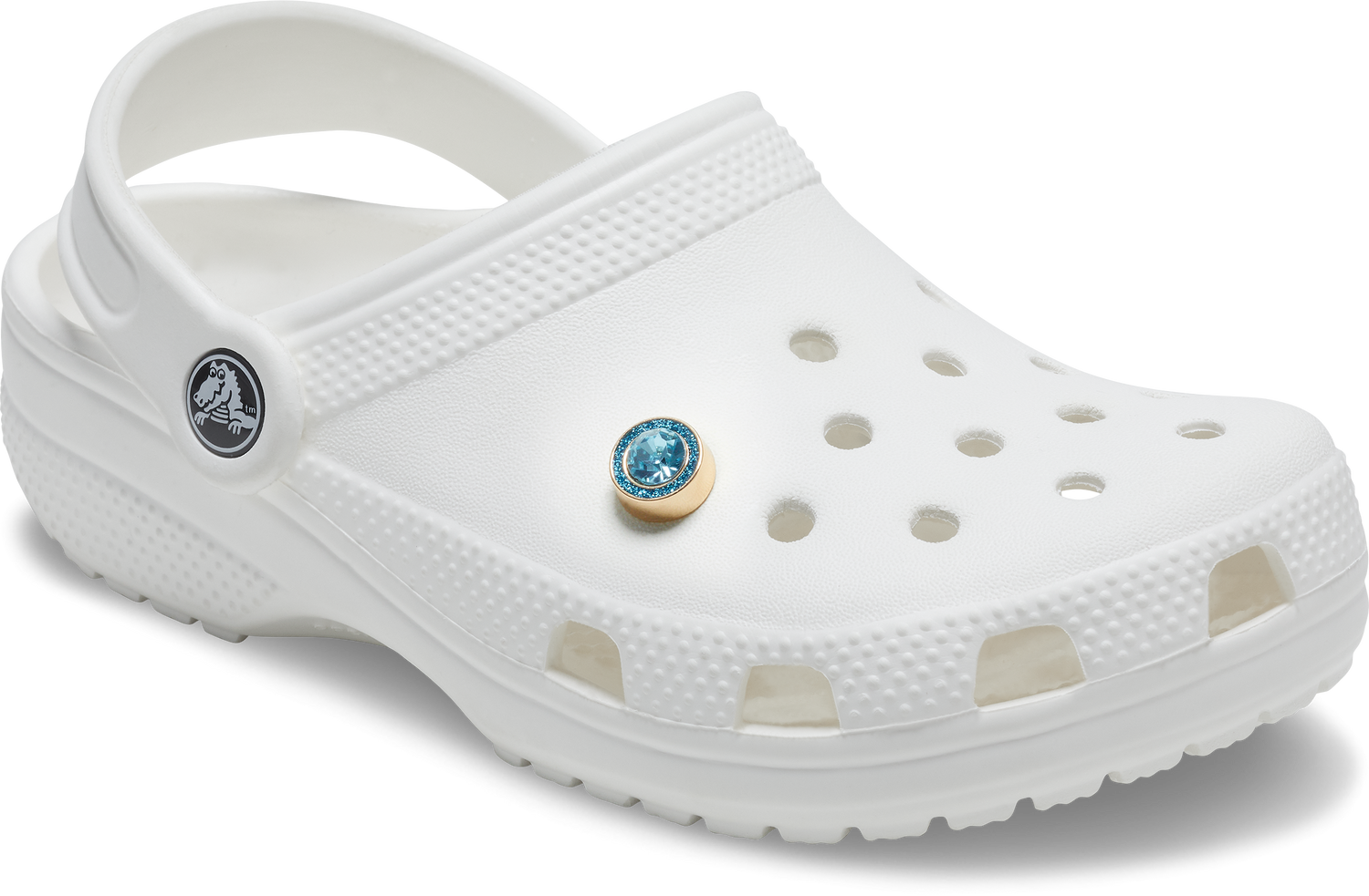 Jibbitz Circle Blue Gem | Crocs | Footwear Jibbitz Circle Blue Gem | Crocs | Footwear