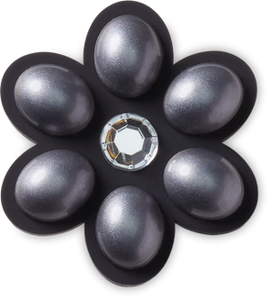 JIBBITZ Charcoal Flower Gem