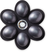 JIBBITZ Charcoal Flower Gem