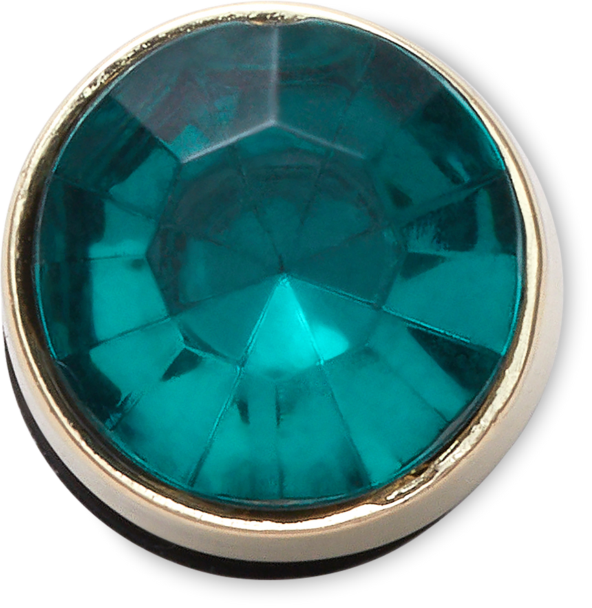 JIBBITZ EMERALD GOLD GEM