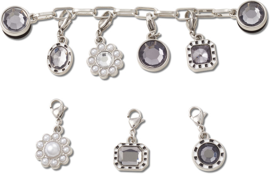 JIBBITZ  Charm Silver Adjustable Charm Chain