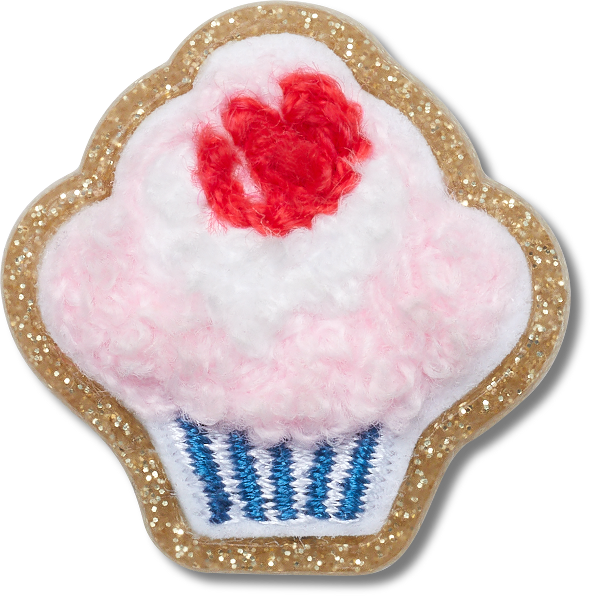 JIBBITZ  PATCHWORK PINK CUPCAKE