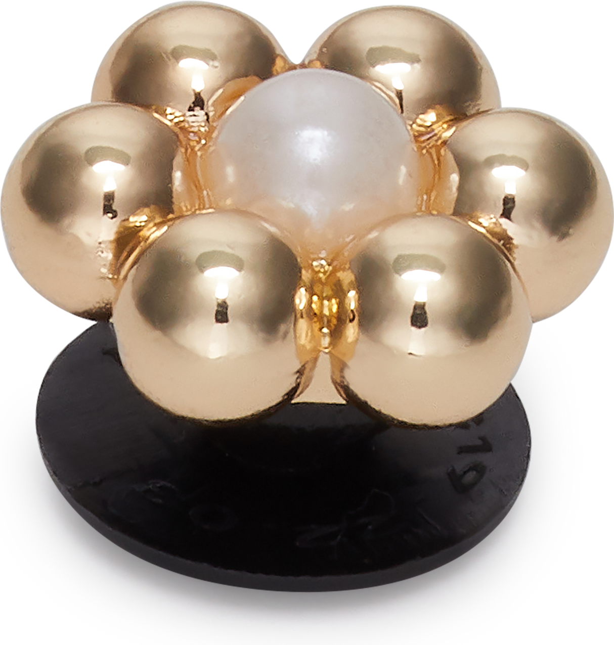 JIBBITZ Gold and Pearl Tiny Flower