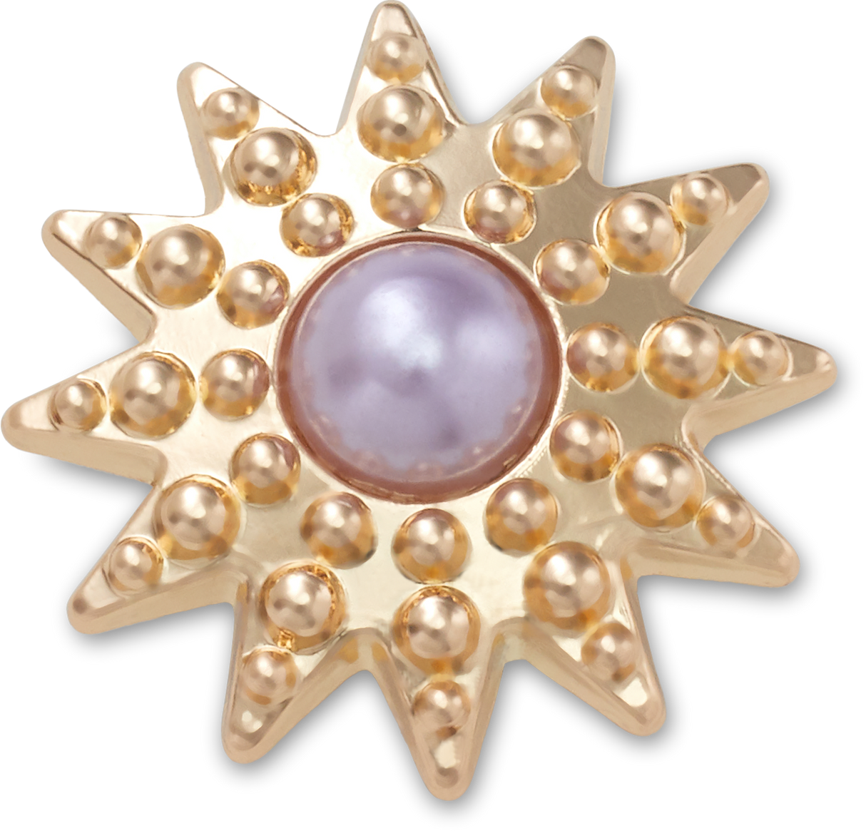 JIBBITZ PURPLE PEARL STARBURST