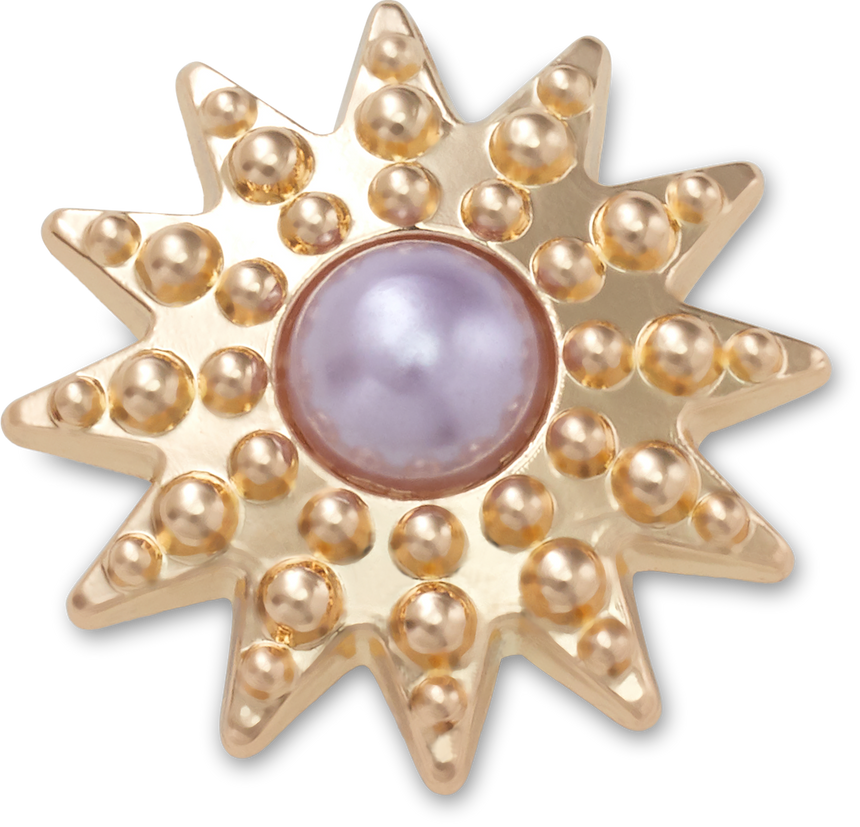 JIBBITZ PURPLE PEARL STARBURST