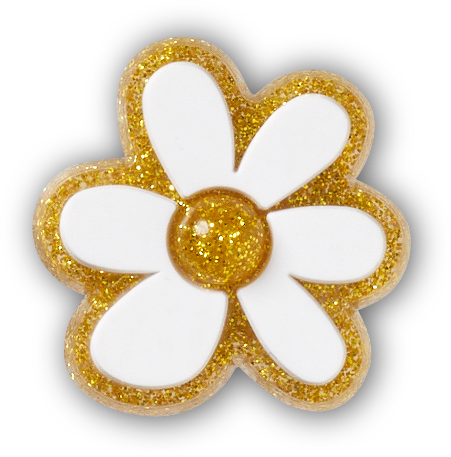 JIBBITZ Gold and White Floral