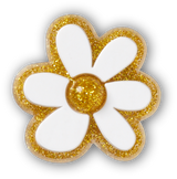 JIBBITZ Gold and White Floral