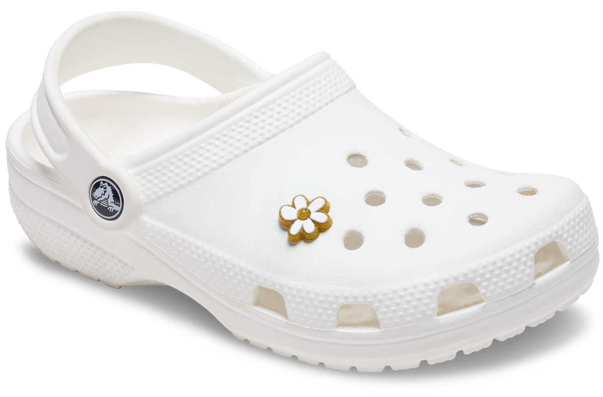 JIBBITZ Gold and White Floral