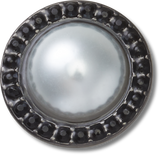 JIBBITZ Pearl with Black Gem Base
