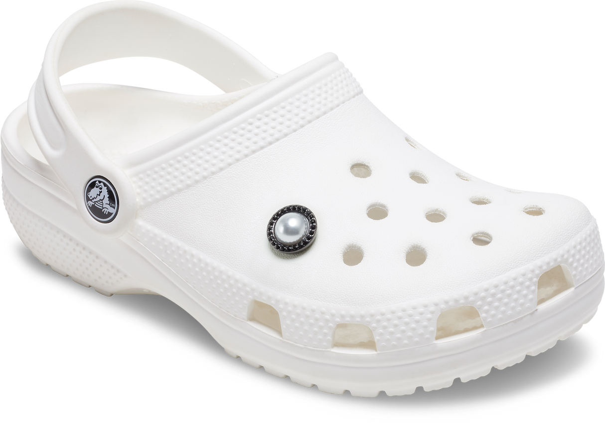 JIBBITZ Pearl with Black Gem Base