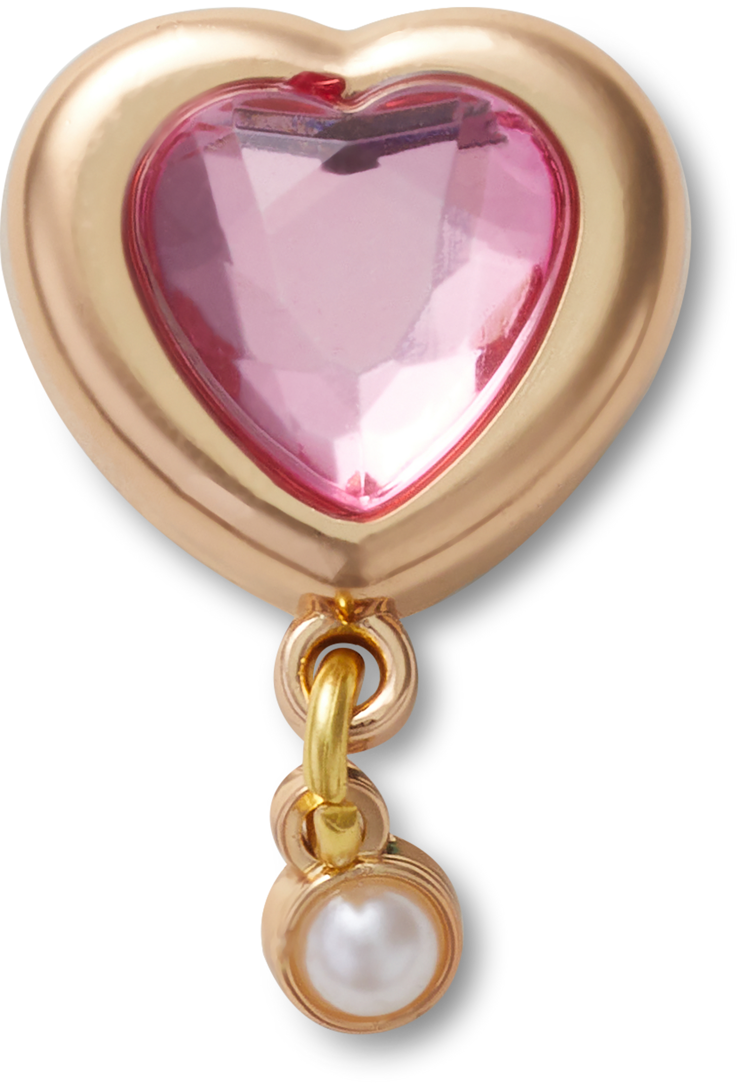 Jibbitz Gold Heart Gem With Pearl | Crocs | Footwear Jibbitz Gold Heart Gem With Pearl | Crocs | Footwear