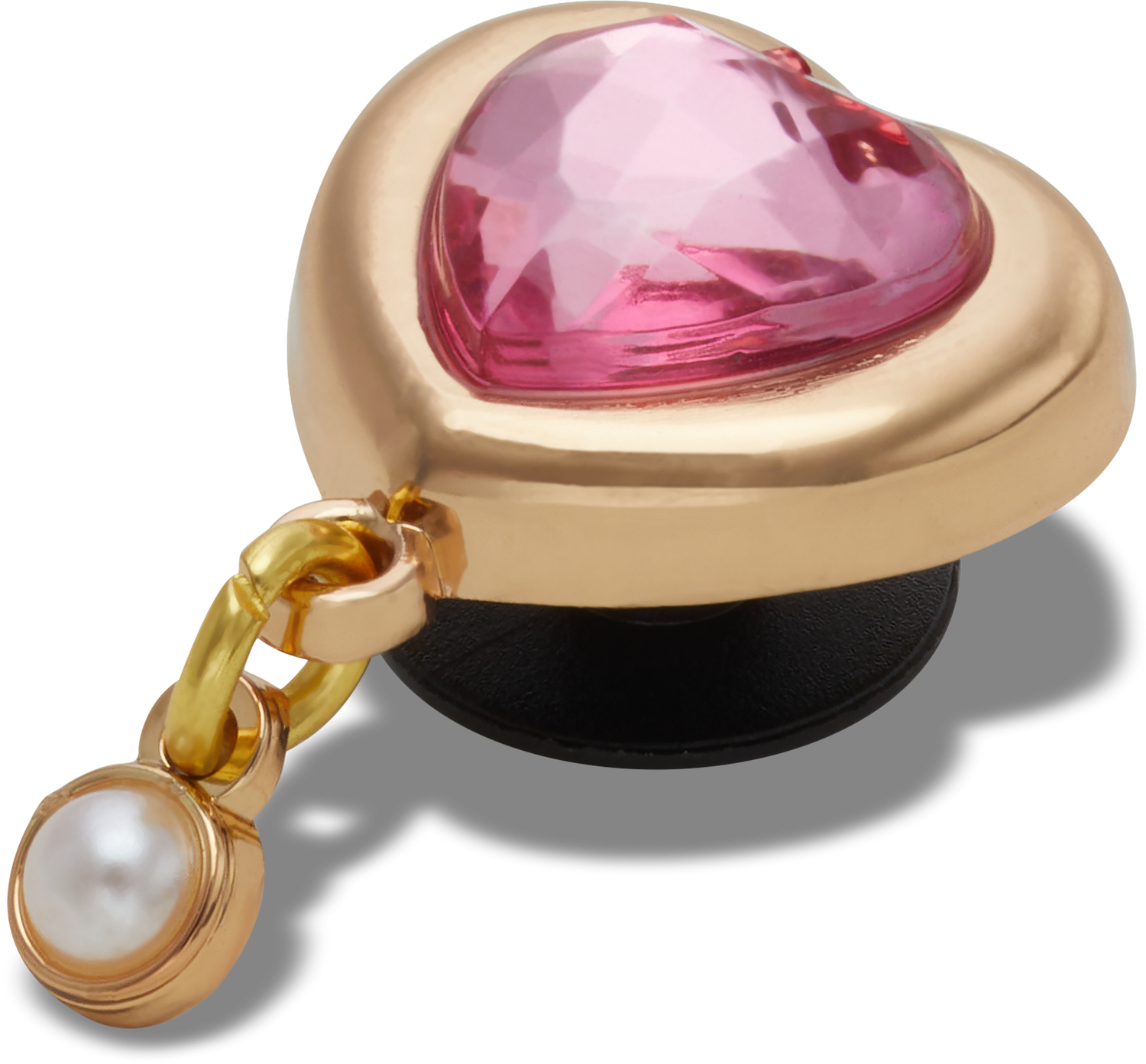 Jibbitz Gold Heart Gem With Pearl | Crocs | Footwear Jibbitz Gold Heart Gem With Pearl | Crocs | Footwear
