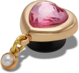 JIBBITZ Gold Heart Gem with Pearl
