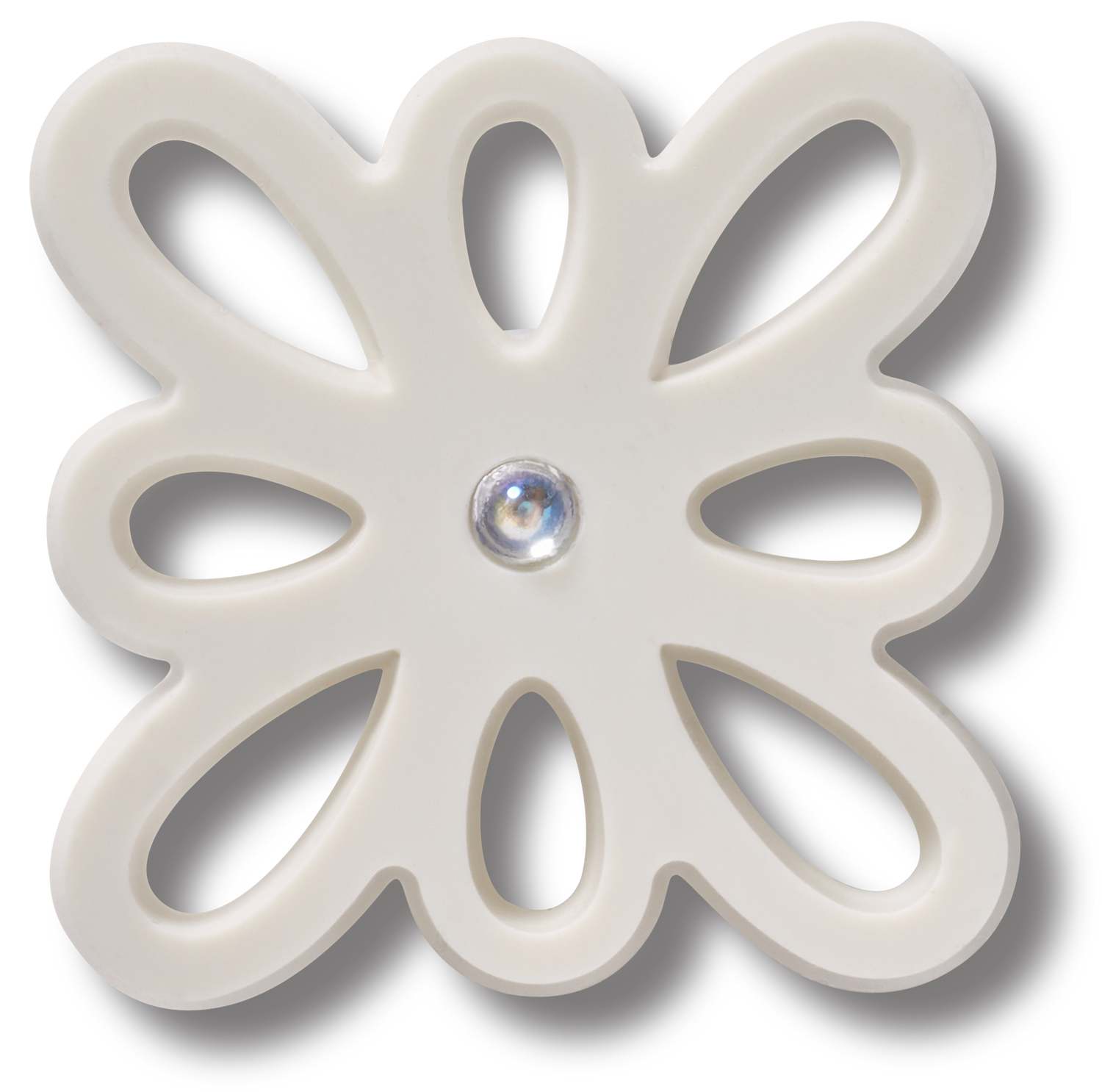 Jibbitz Cutout White Flower | Crocs | Footwear Jibbitz Cutout White Flower | Crocs | Footwear
