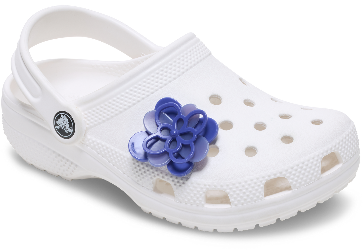 Jibbitz Blooming Dark Blue Flower | Crocs | Footwear Jibbitz Blooming Dark Blue Flower | Crocs | Footwear