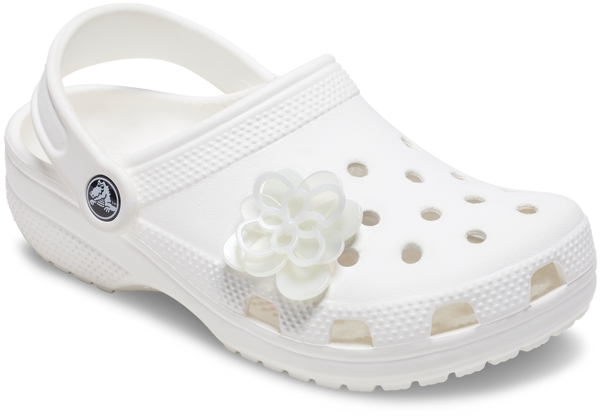 Jibbitz Blooming White Flower 1 | Crocs | Footwear Jibbitz Blooming White Flower 1 | Crocs | Footwear