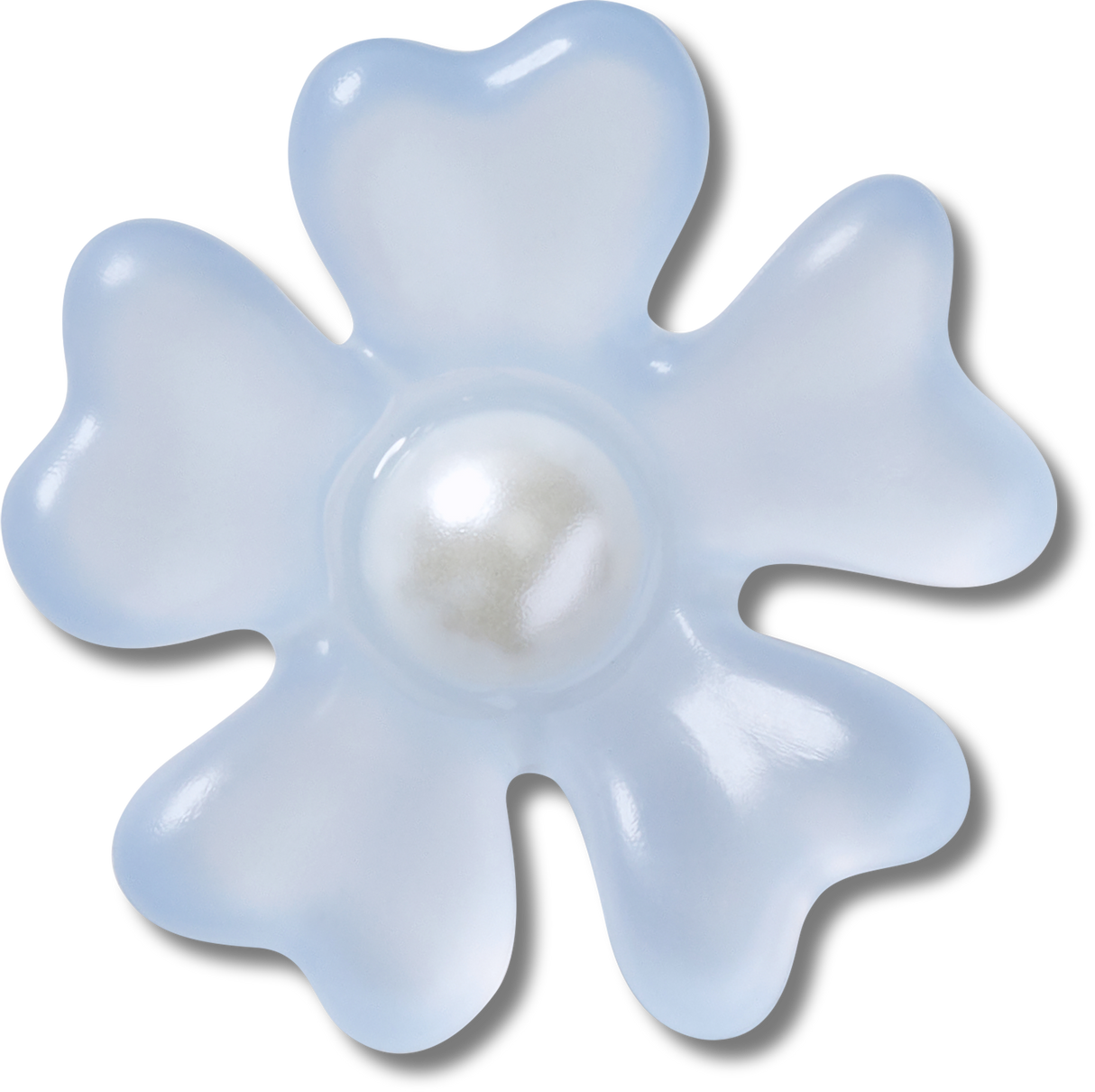 JIBBITZ Blue Frost Matte Pearl Flower