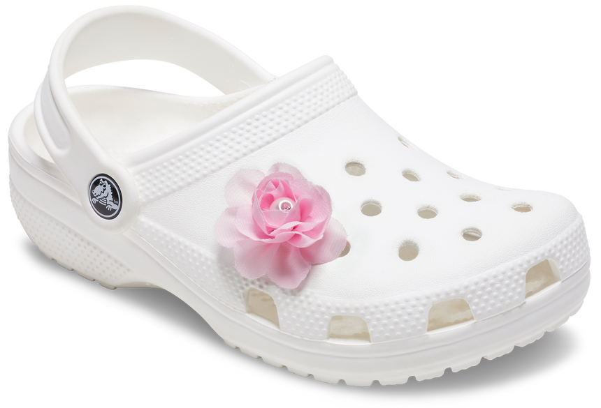JIBBITZ Pink Fabric Flower With Pearl