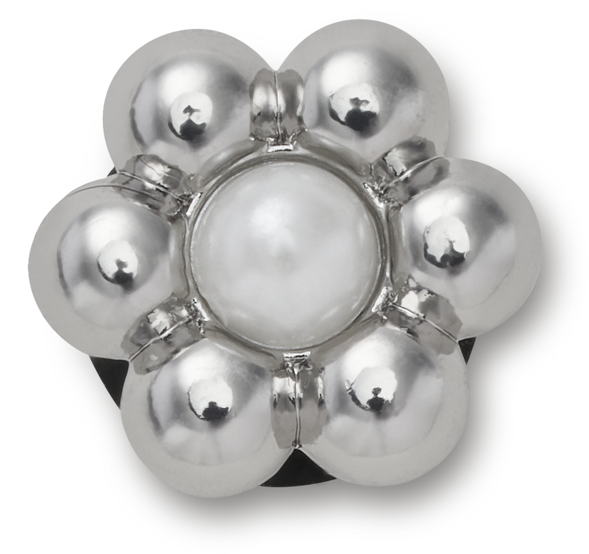 JIBBITZ Silver and Pearl Tiny Floral